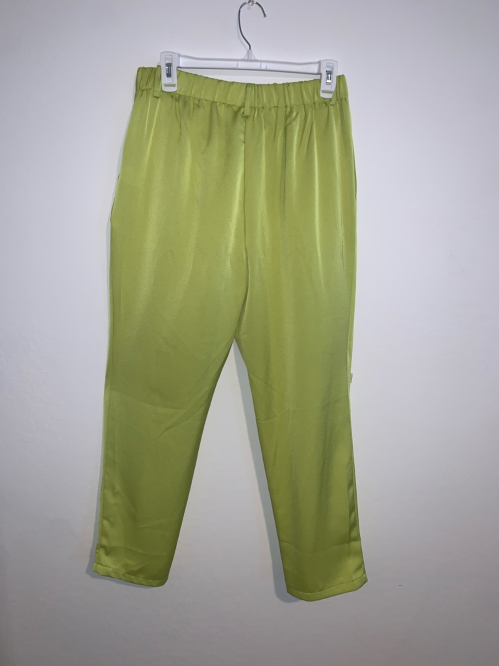 Women's Lime Green Three-Piece Pant Set with Belt - Picture 9 of 13